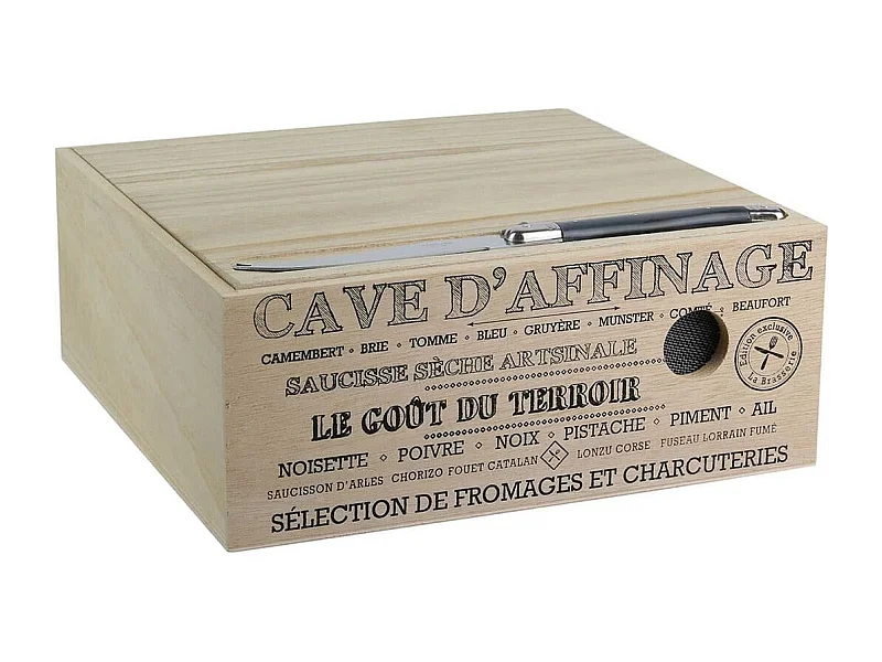 Cave à Fromage en Bois avec Couteau - CHEESE