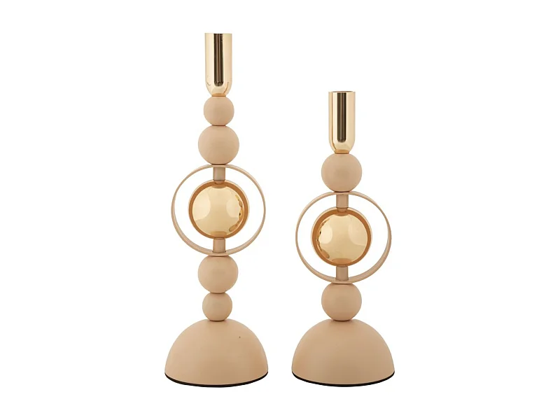 Kaarsenhouder MF928, Goud, 10x10x33 cm, Epikasa