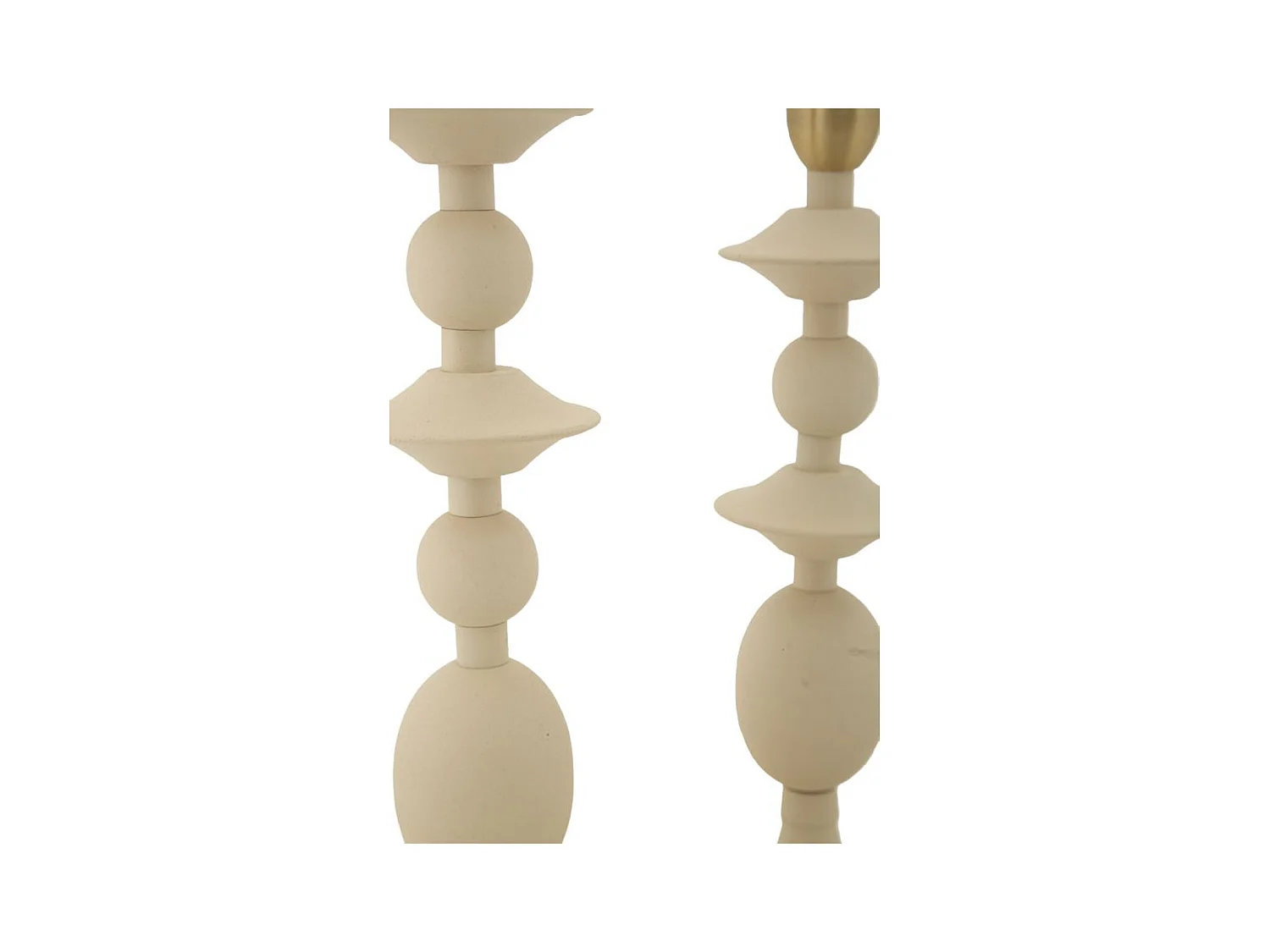 Portavelas MF933, Beige, 10x10x33 cm, Epikasa