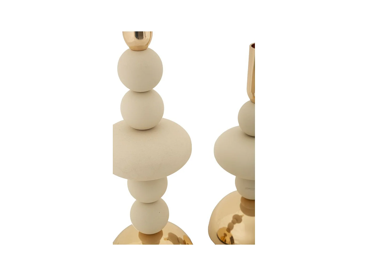 Portavelas MF925, Beige, 10x10x30 cm, Epikasa