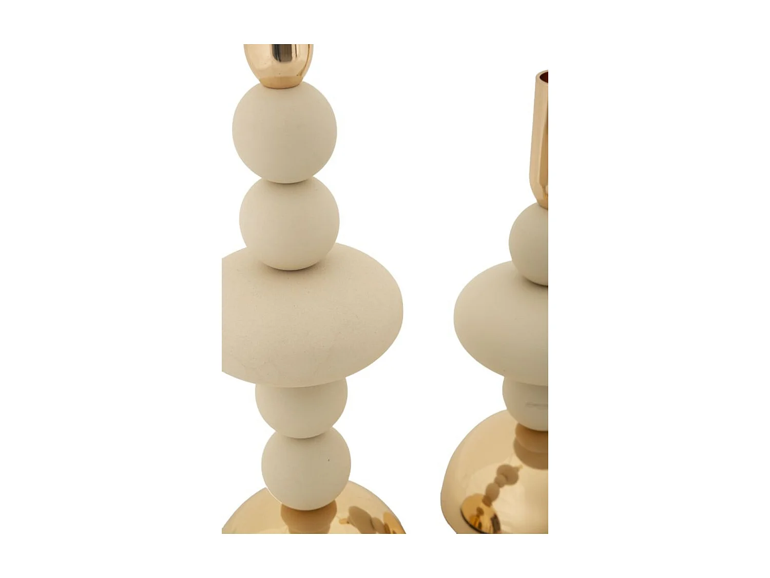 Świecznik MF925, Beżowy, 10x10x30 cm, Seven Design