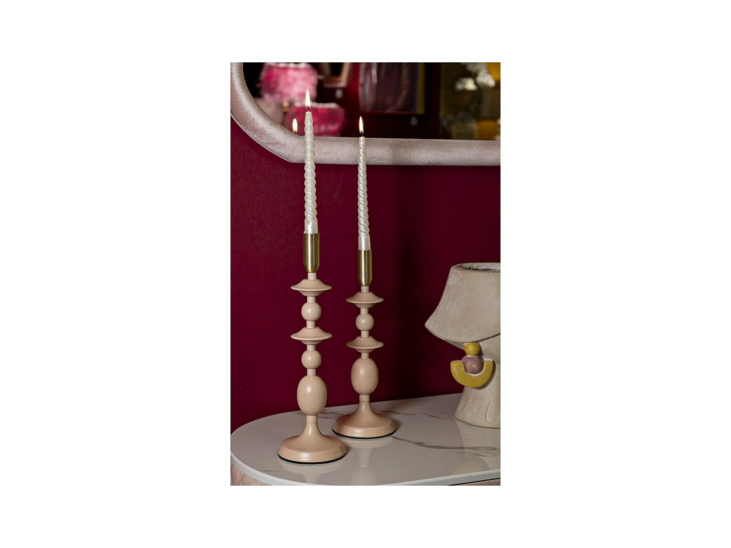 Bougeoir MF934, Or, 10x10x33 cm, Epikasa