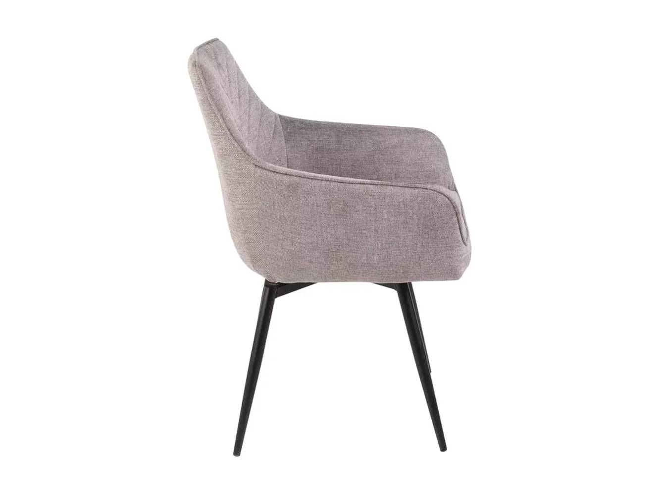 Chaise beige pivotante tissu et métal noir avec retour automatique SOLIFE