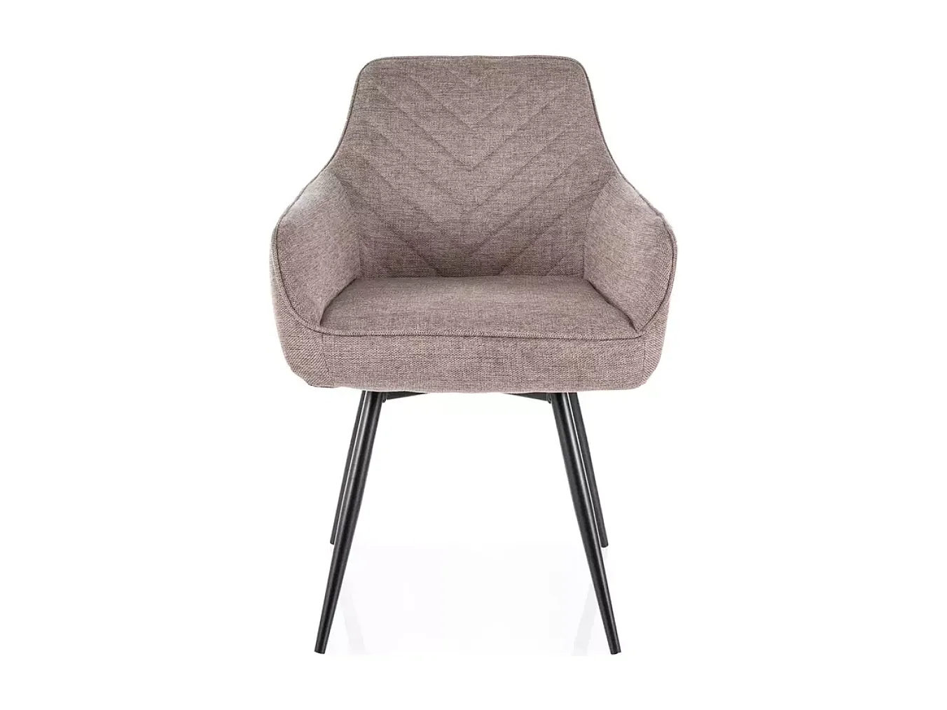 Chaise beige pivotante tissu et métal noir avec retour automatique SOLIFE