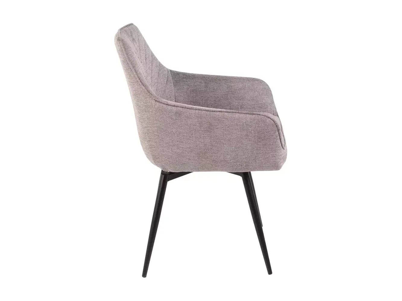 Chaise beige pivotante tissu et métal noir avec retour automatique SOLIFE