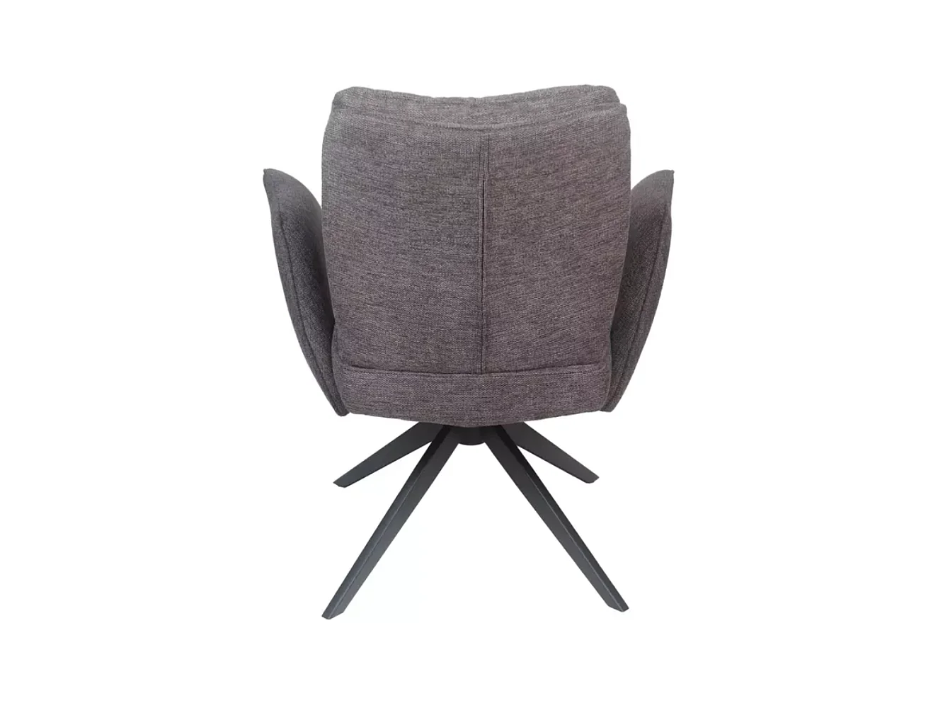 Chaise pivotante cappuccino avec accoudoirs, piètement noir et ressorts LOPAZY