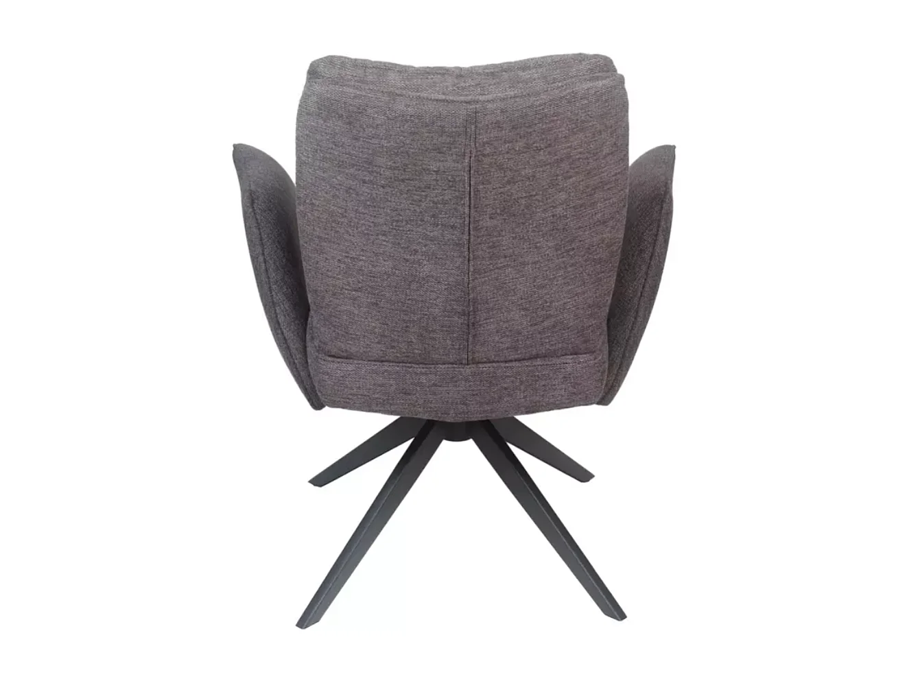 Chaise pivotante cappuccino avec accoudoirs, piètement noir et ressorts LOPAZY