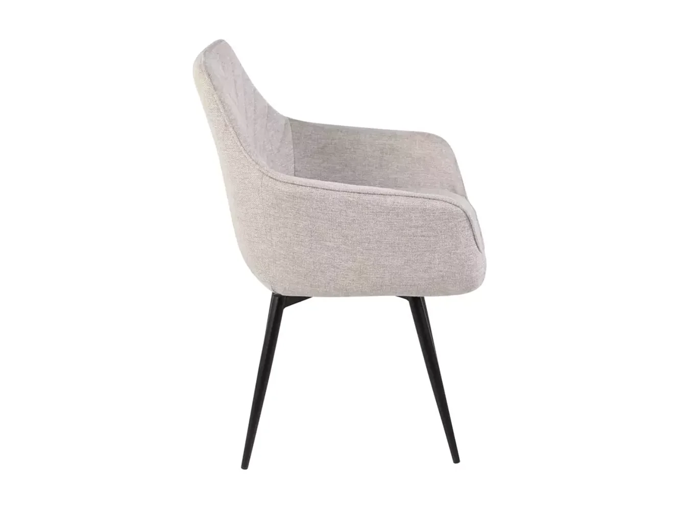 Chaise beige en tissu et métal noir pivotante à retour automatique SOLIFE