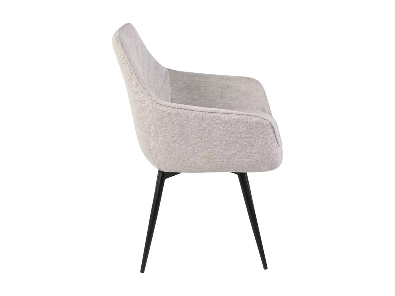 Chaise beige en tissu et métal noir pivotante à retour automatique SOLIFE