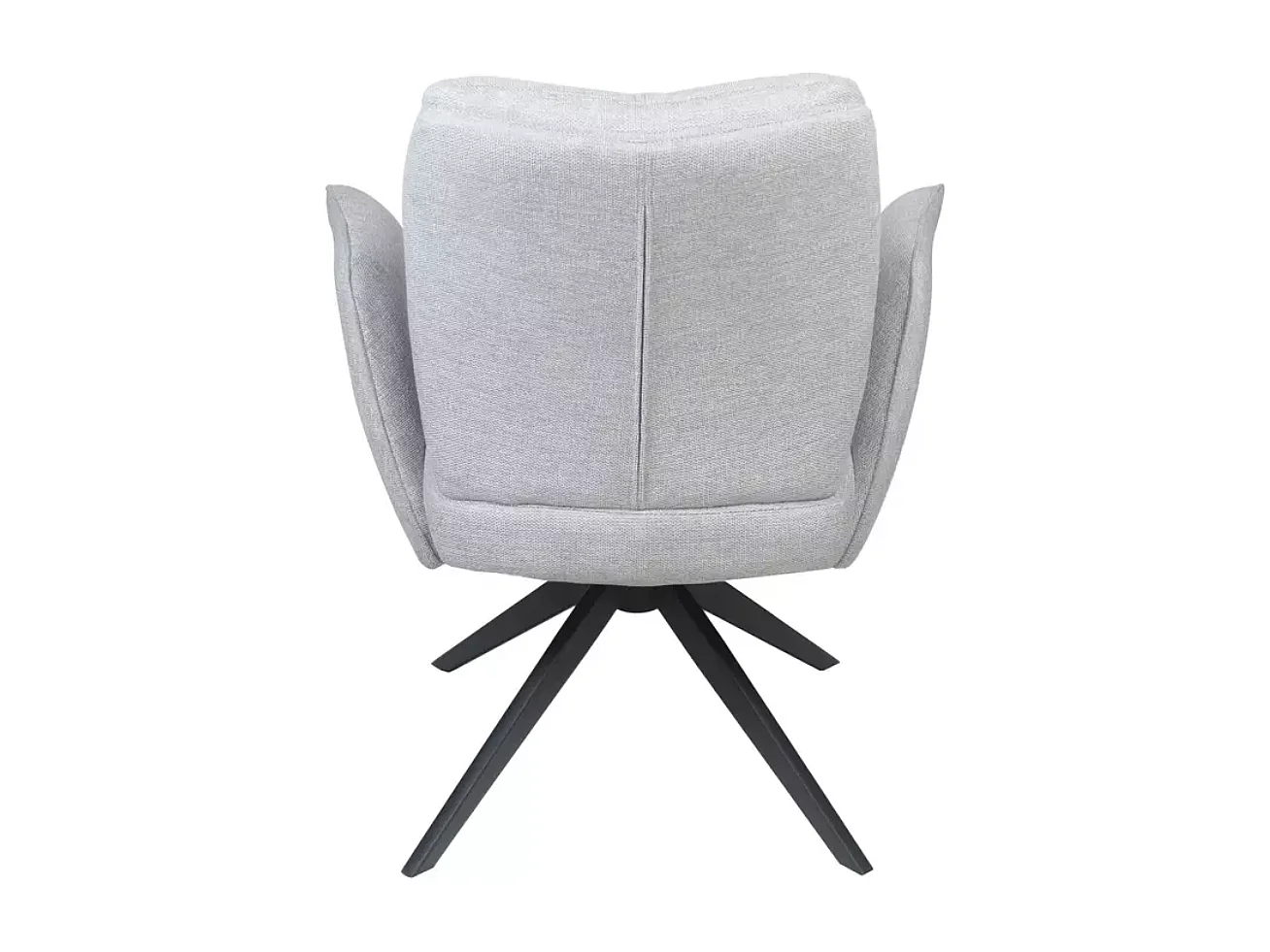 Chaise pivotante en tissu gris avec retour automatique et ressorts ensachés LOPAZY