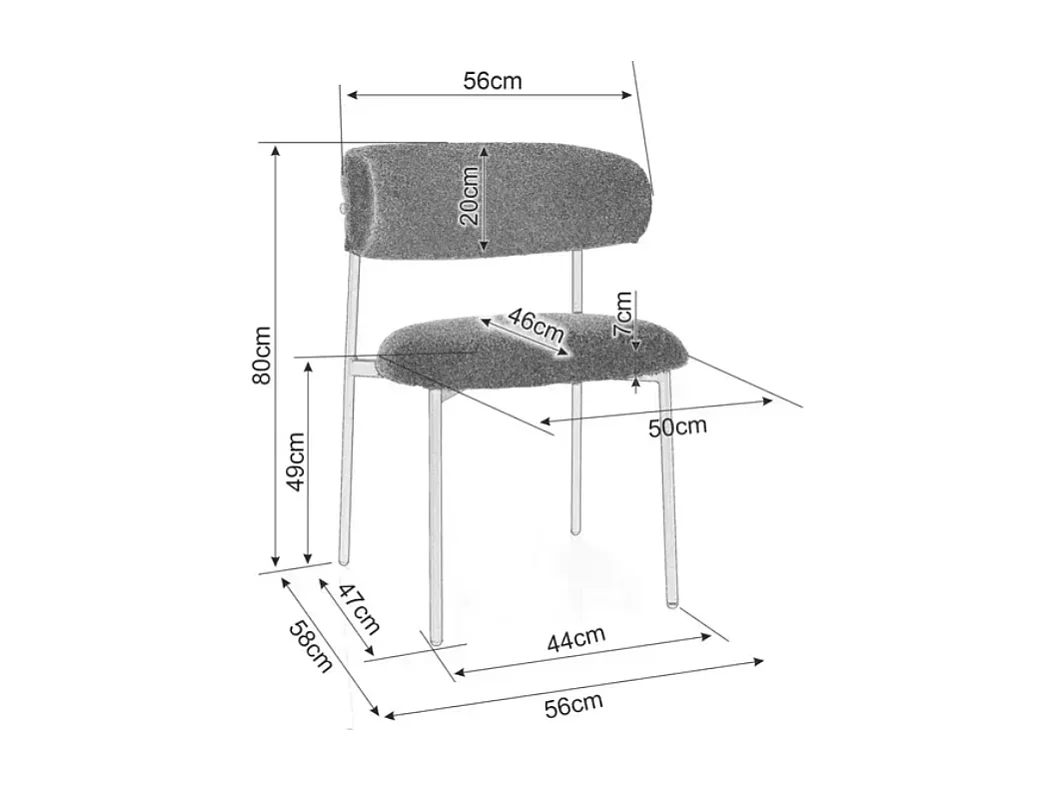 Chaise tissu beige et piétement doré assise moelleuse design chic JONAZ
