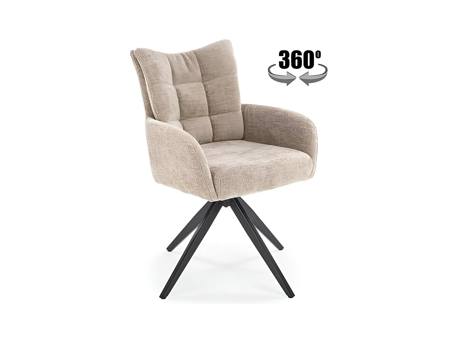 Chaise K540/housse en tissu/rotation 360/beige