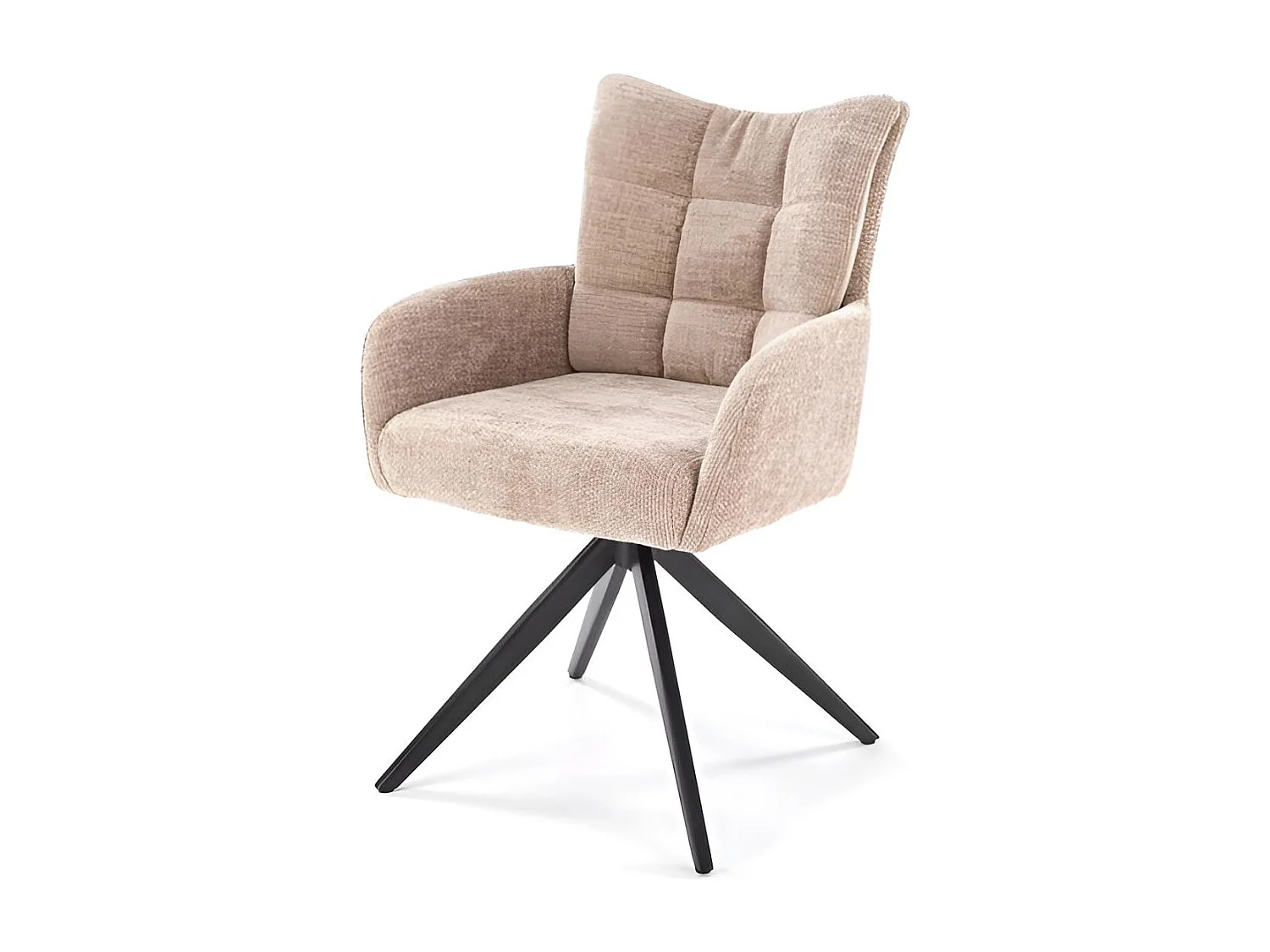 Sedia K540/rivestimento in tessuto/rotazione a 360°/beige