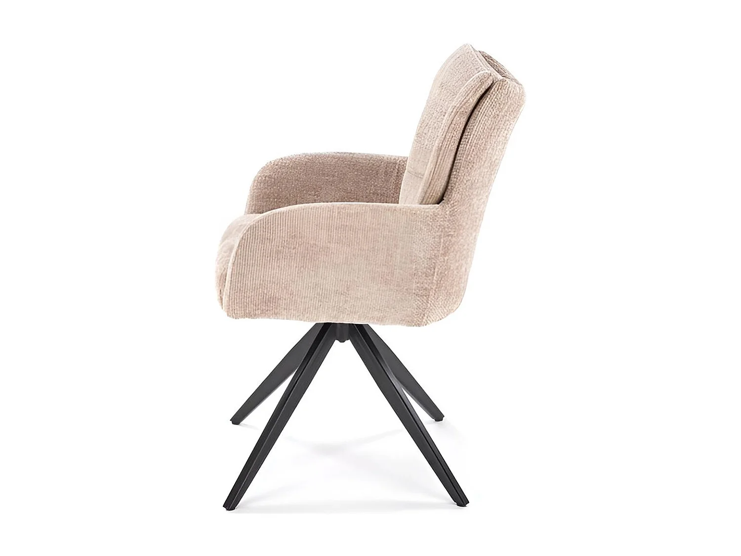 Sedia K540/rivestimento in tessuto/rotazione a 360°/beige