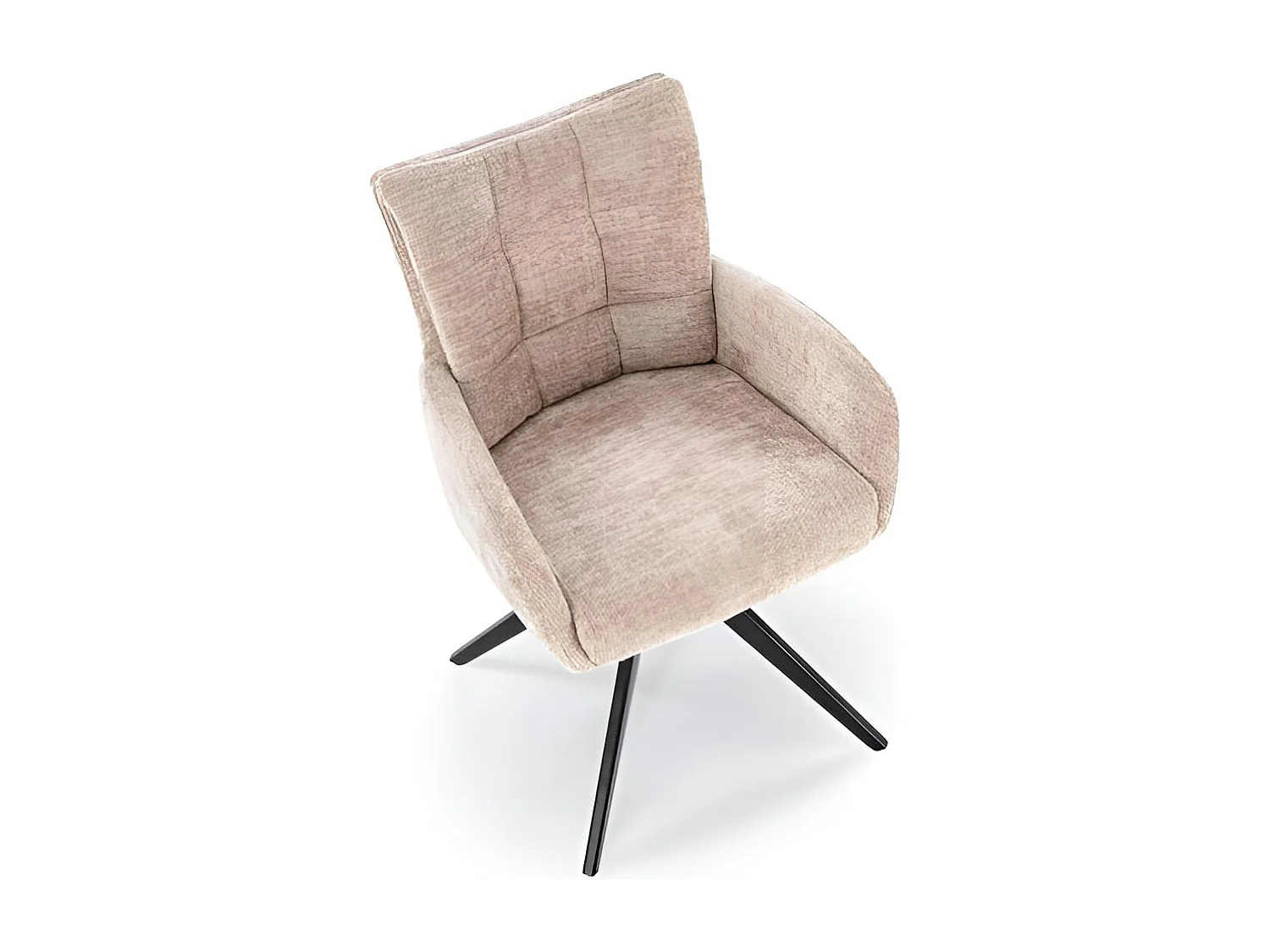 Sedia K540/rivestimento in tessuto/rotazione a 360°/beige