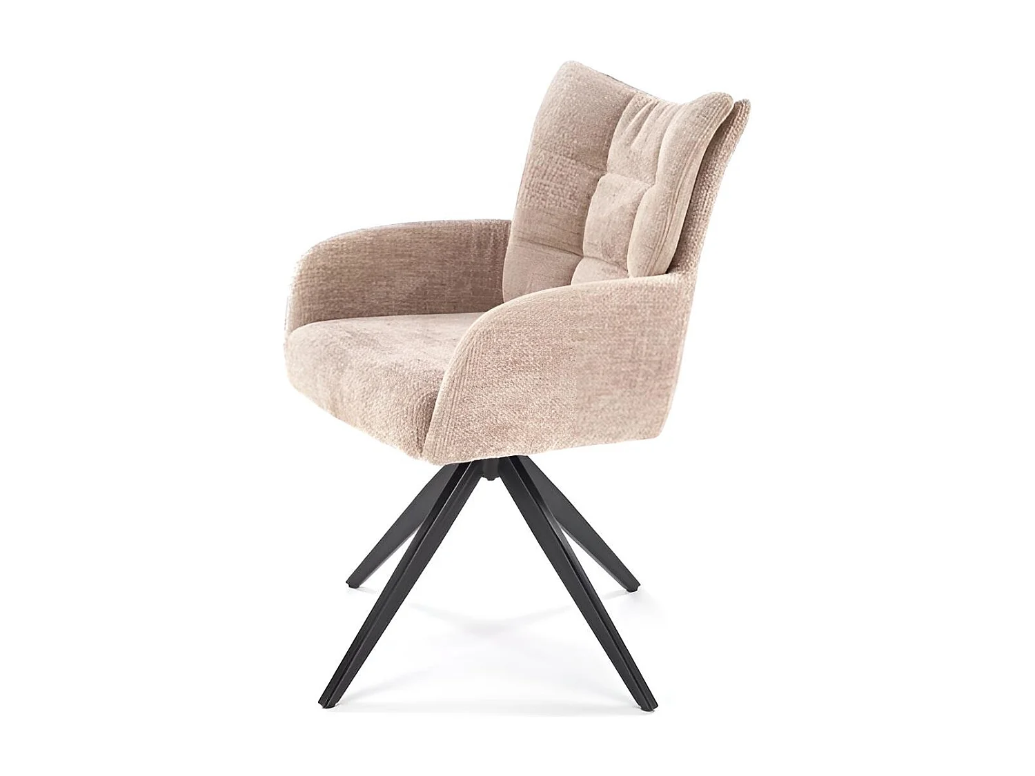 Sedia K540/rivestimento in tessuto/rotazione a 360°/beige