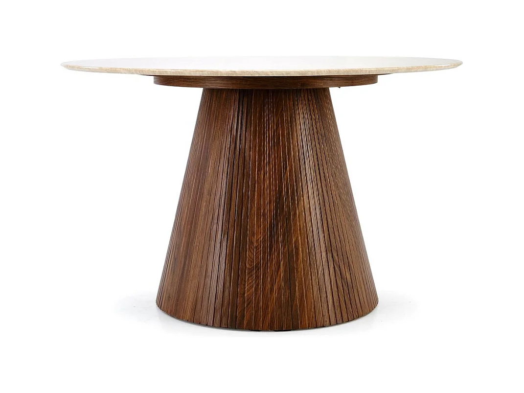 Tavolo da pranzo Pireu/Marmo MDF/Marrone Beige