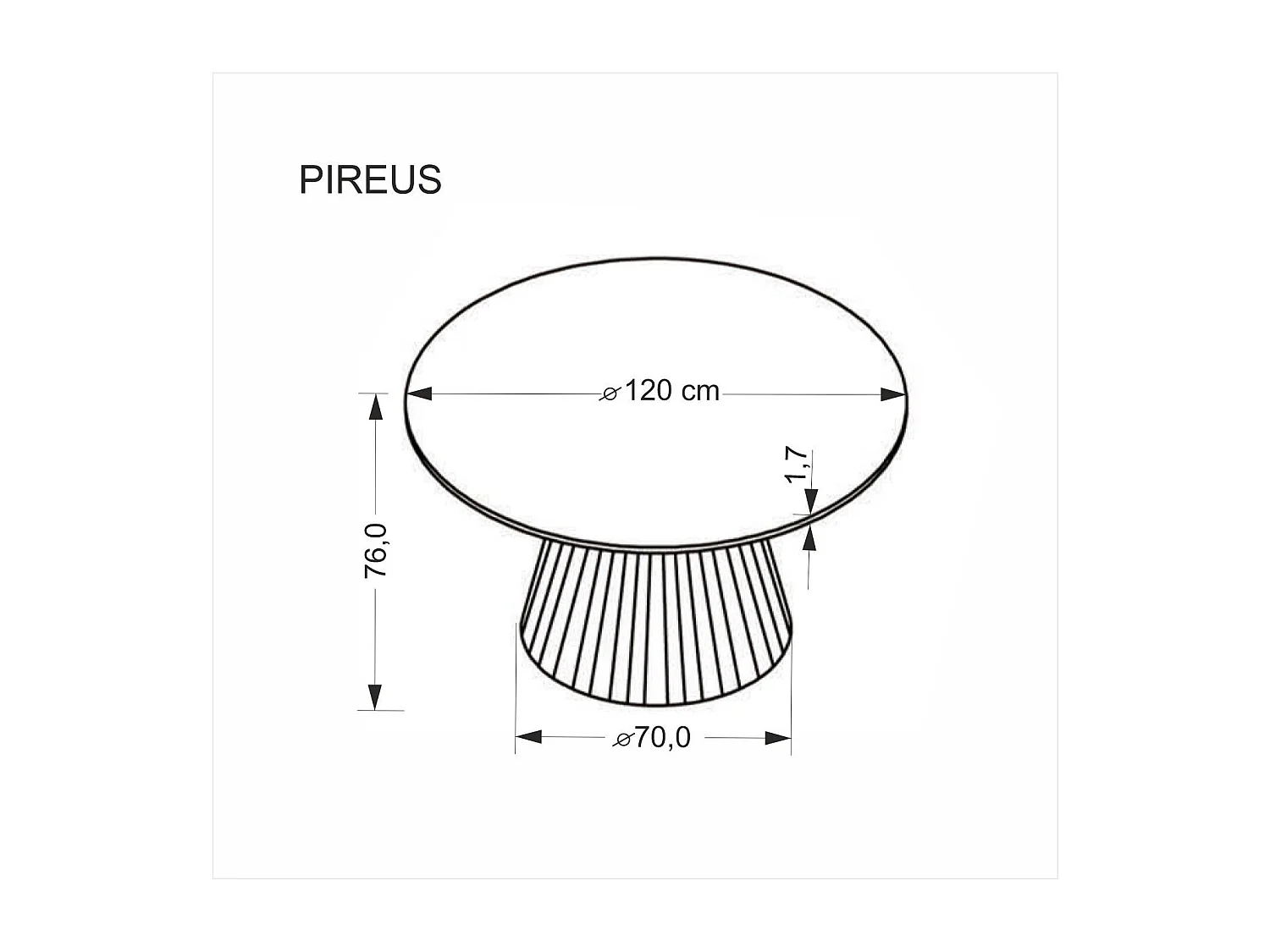 Esstisch Pireu/Marmor&MDF/Braun&Beige