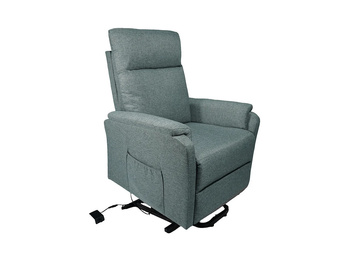 Sillón relax de 101x75x74 cm de tela con motor eléctrico y eleva personas en azul Delta