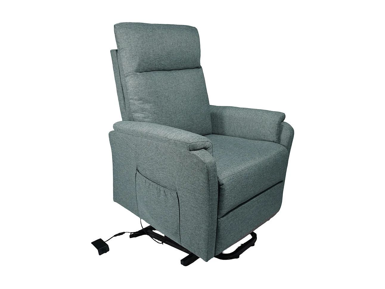 Sillón relax de 101x75x74 cm de tela con motor eléctrico y eleva personas en azul Delta