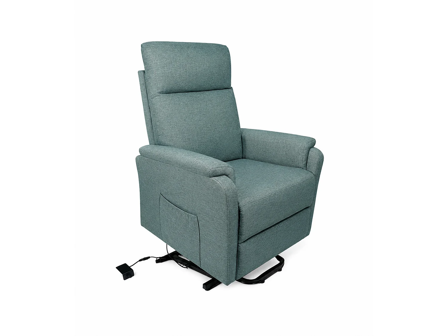 Sillón relax de 101x75x74 cm de tela con motor eléctrico y eleva personas en azul Delta