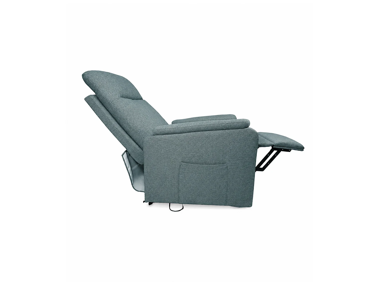 Sillón relax de 101x75x74 cm de tela con motor eléctrico y eleva personas en azul Delta