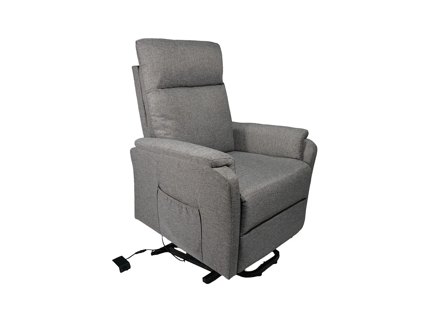 Sillón relax de 101x75x74 cm de tela con motor eléctrico y eleva personas en gris Delta