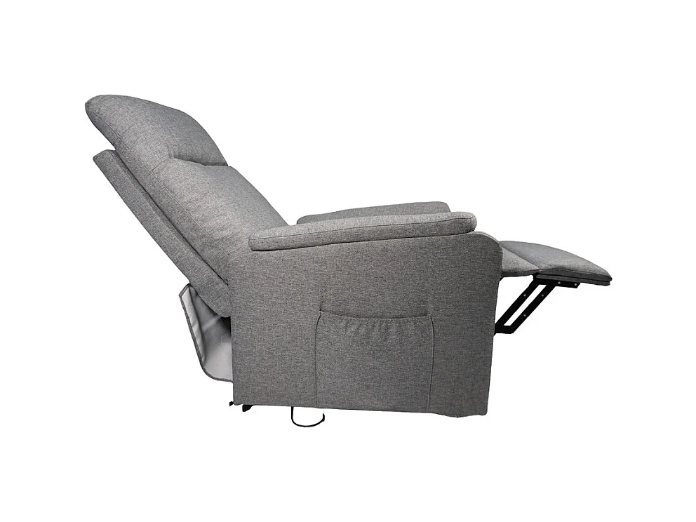 Sillón relax de 101x75x74 cm de tela con motor eléctrico y eleva personas en gris Delta