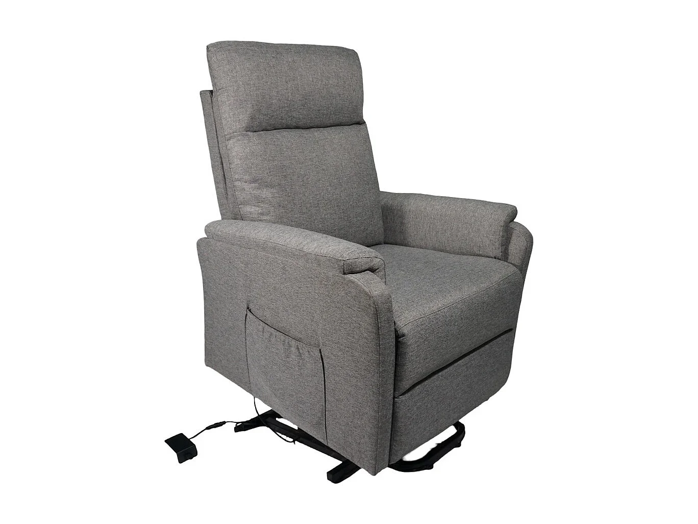 Sillón relax de 101x75x74 cm de tela con motor eléctrico y eleva personas en gris Delta