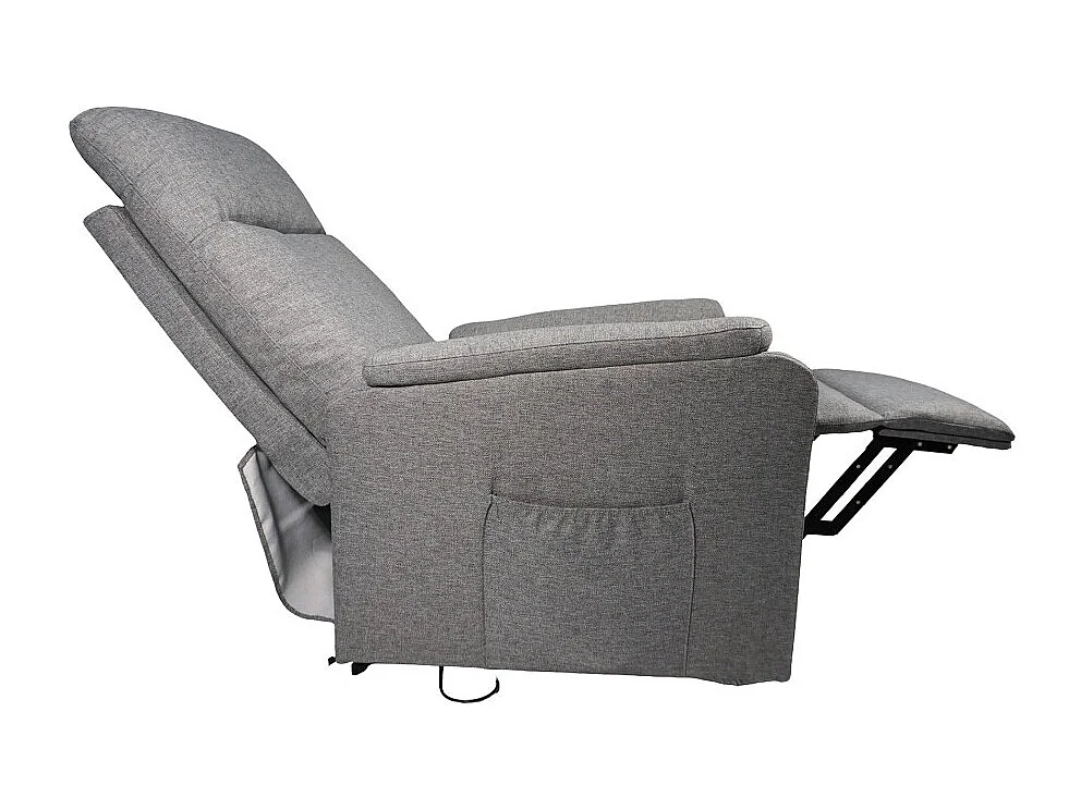 Sillón relax de 101x75x74 cm de tela con motor eléctrico y eleva personas en gris Delta