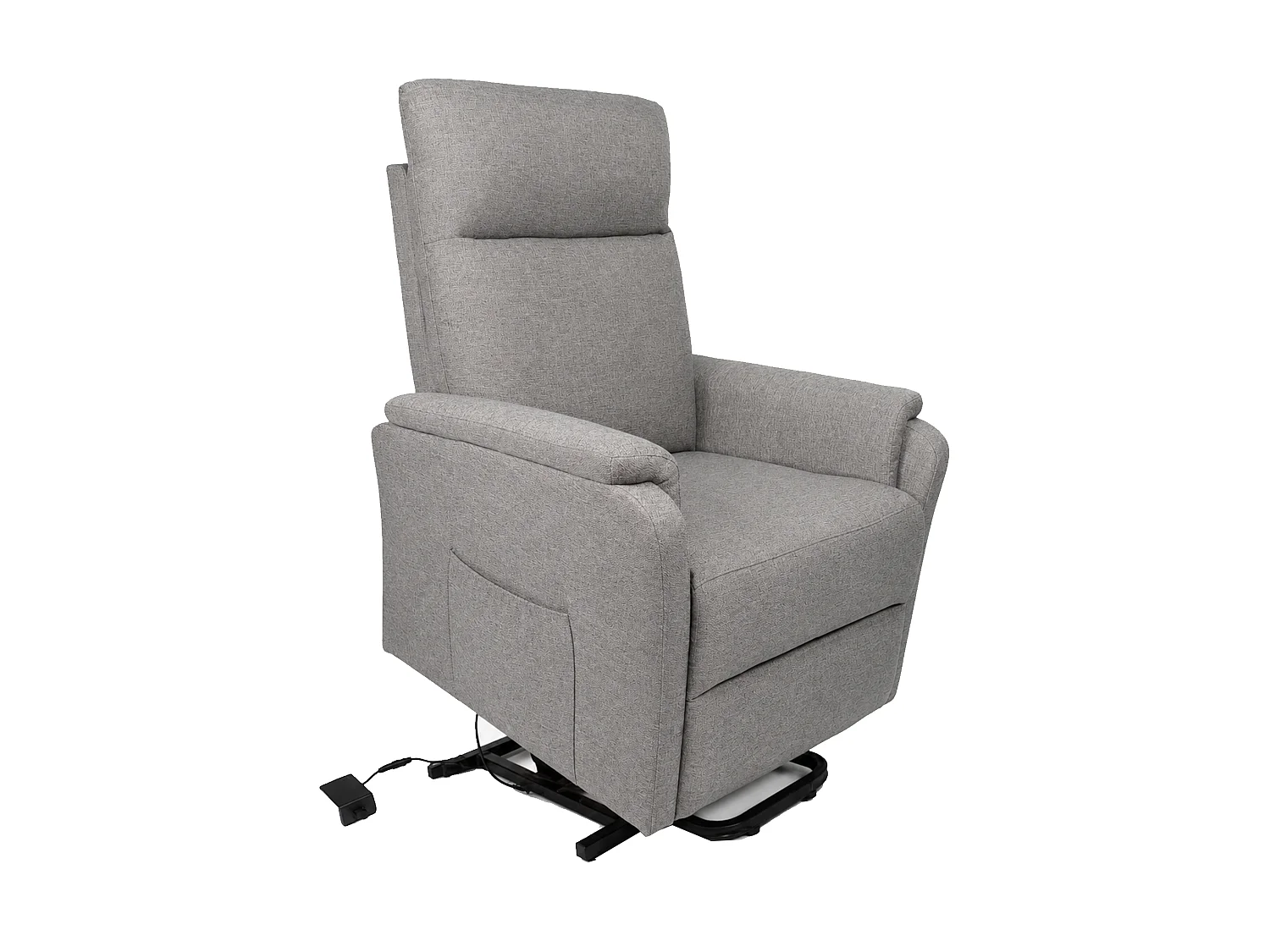 Sillón relax de 101x75x74 cm de tela con motor eléctrico y eleva personas en gris Delta