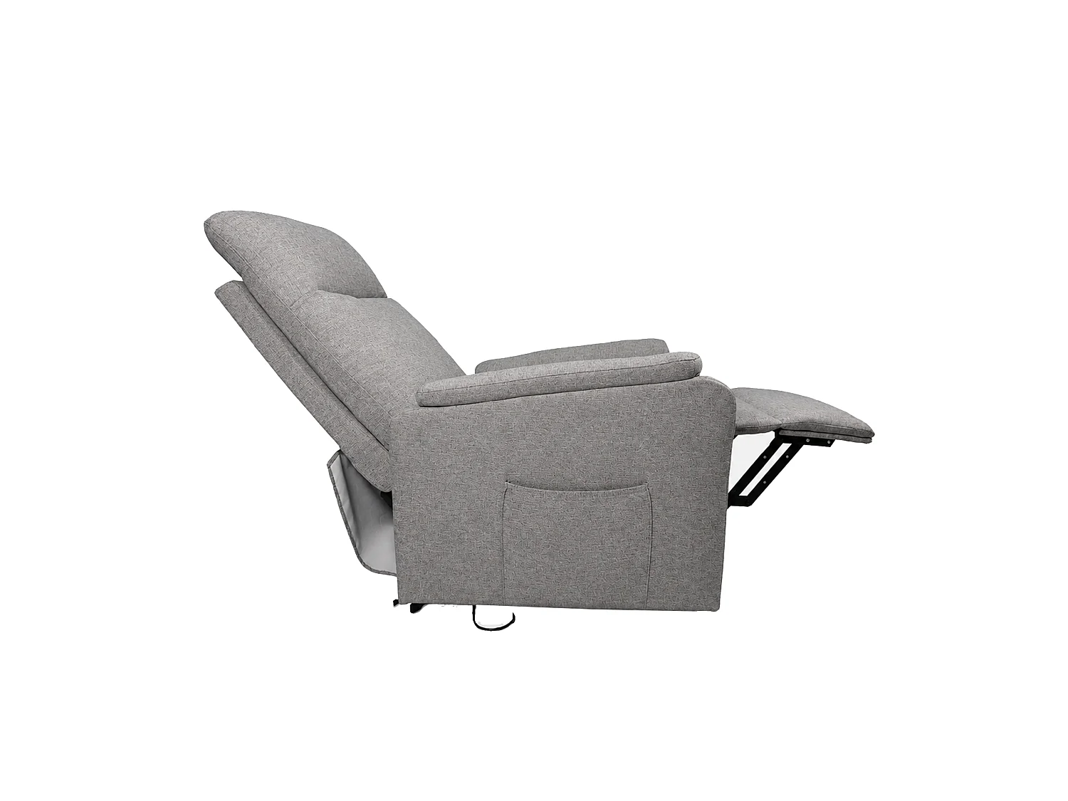 Sillón relax de 101x75x74 cm de tela con motor eléctrico y eleva personas en gris Delta