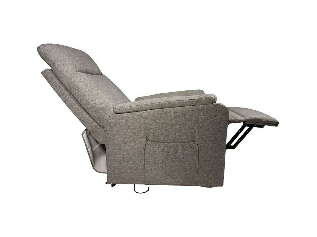 Sillón relax de 101x75x74 cm de tela con motor eléctrico y eleva personas en beige Delta