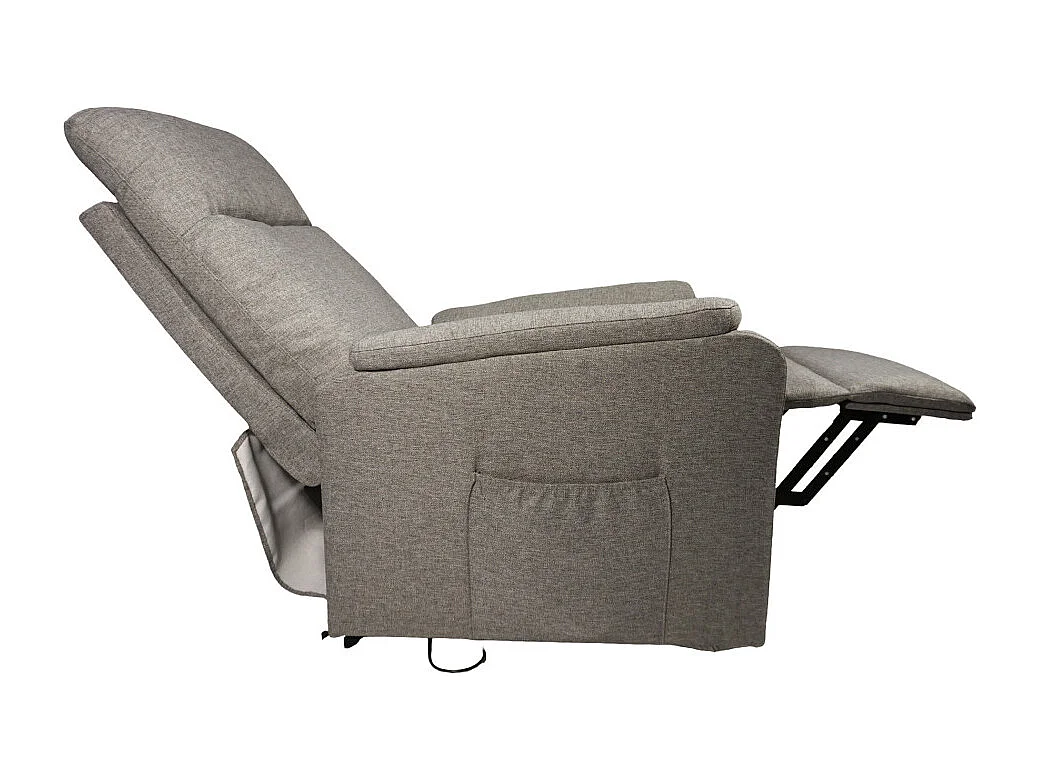 Sillón relax de 101x75x74 cm de tela con motor eléctrico y eleva personas en beige Delta