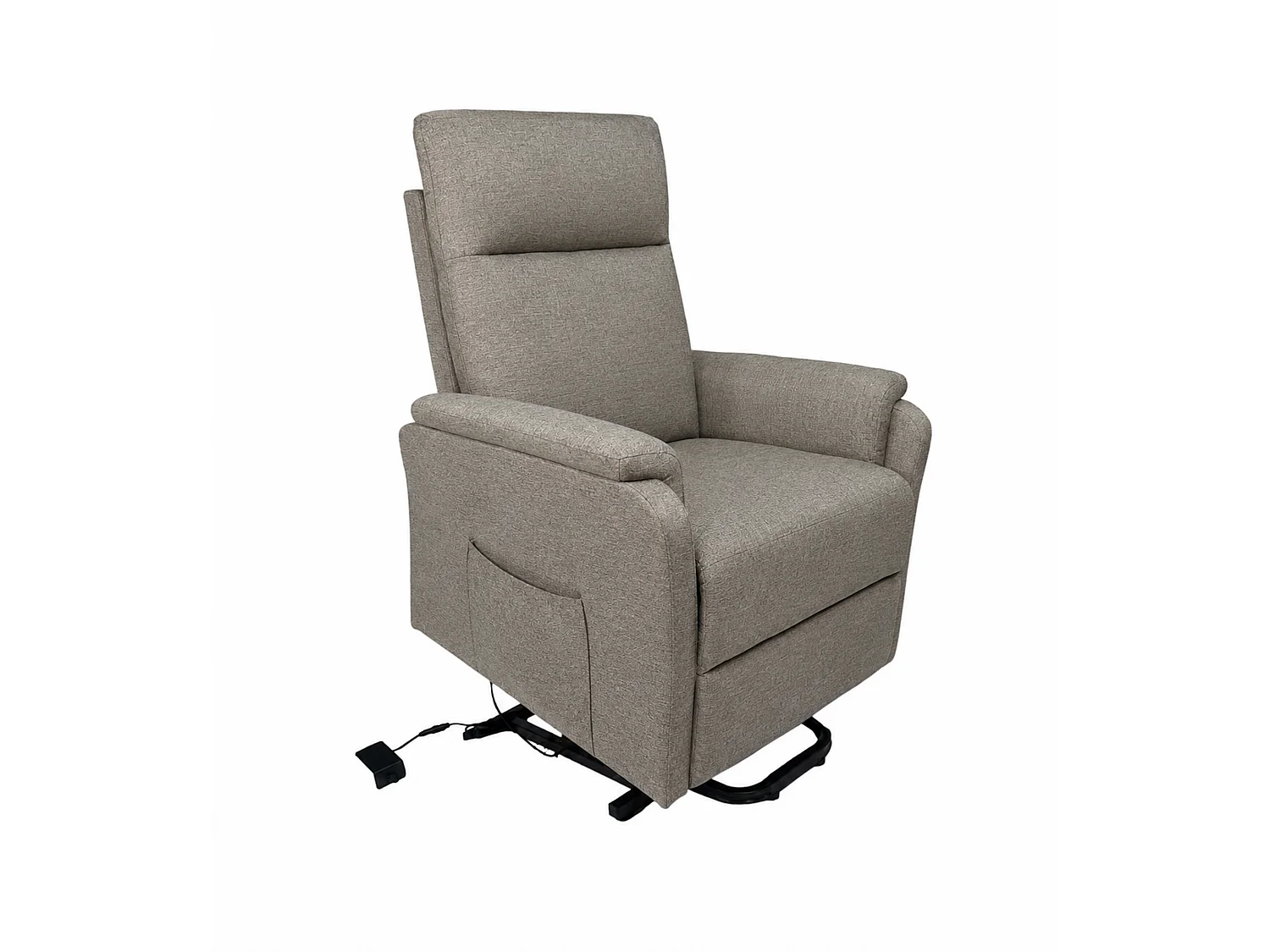 Sillón relax de 101x75x74 cm de tela con motor eléctrico y eleva personas en beige Delta