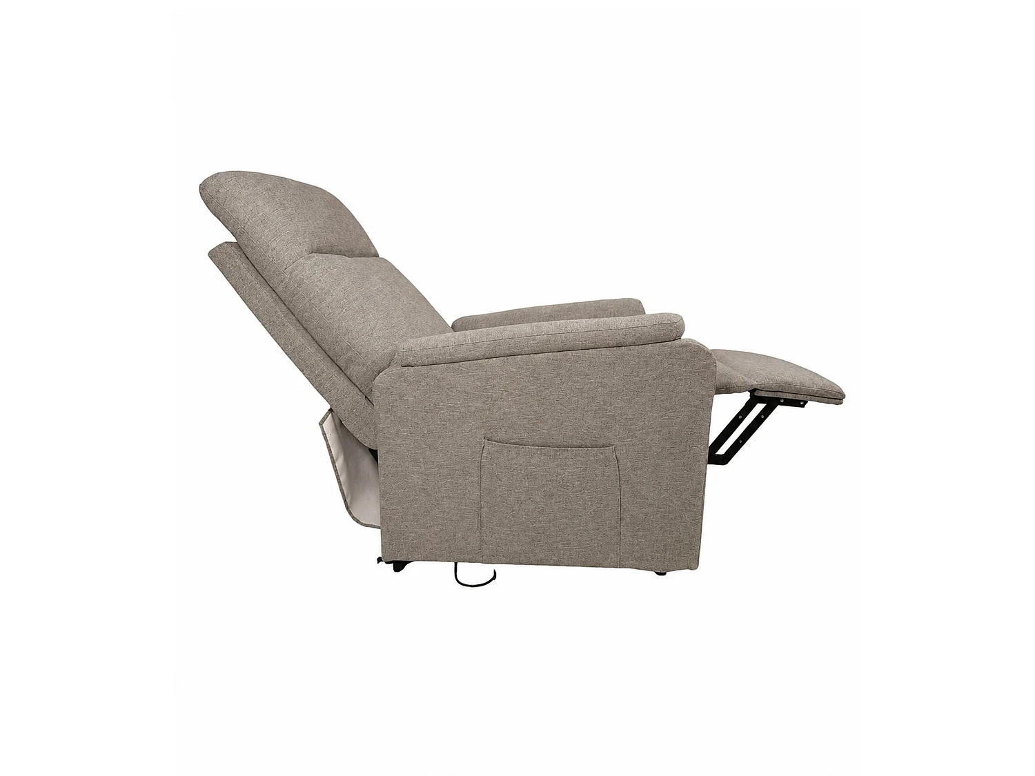 Sillón relax de 101x75x74 cm de tela con motor eléctrico y eleva personas en beige Delta