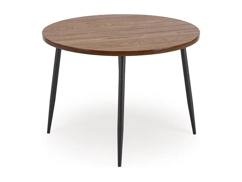 Tavolo da pranzo Barry/Rotondo/MDF+Impiallacciatura/Marrone e Nero