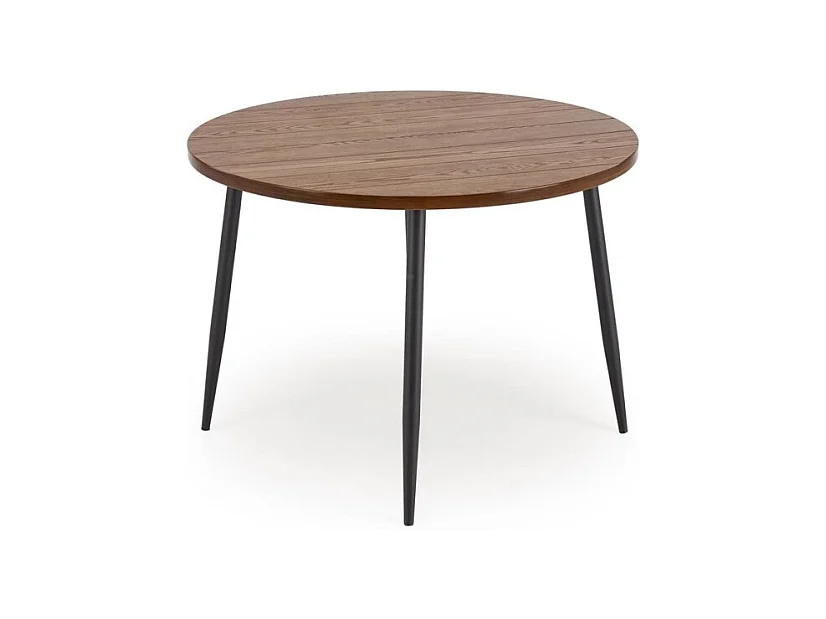 Tavolo da pranzo Barry/Rotondo/MDF+Impiallacciatura/Marrone e Nero