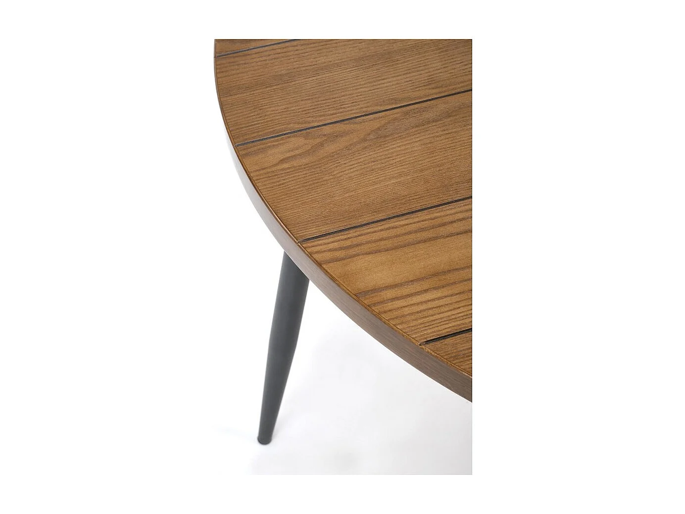 Tavolo da pranzo Barry/Rotondo/MDF+Impiallacciatura/Marrone e Nero