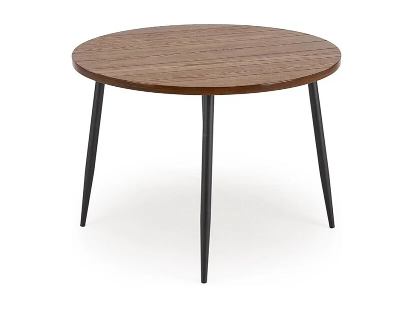 Tavolo da pranzo Barry/Rotondo/MDF+Impiallacciatura/Marrone e Nero