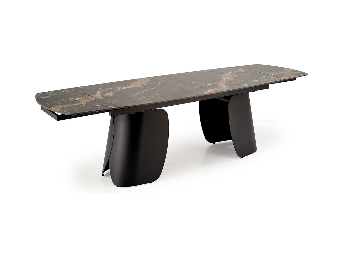 Table à manger Forum/Fritté et métal/Extensible/Noir