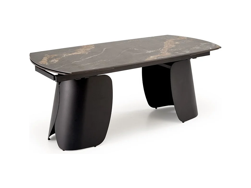 Table à manger Forum/Fritté et métal/Extensible/Noir