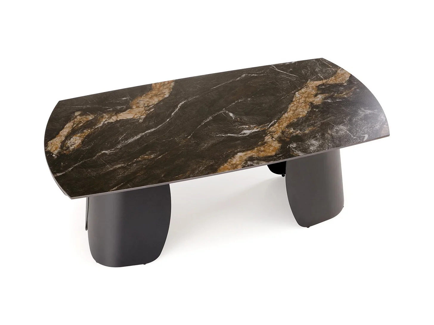 Table à manger Forum/Fritté et métal/Extensible/Noir