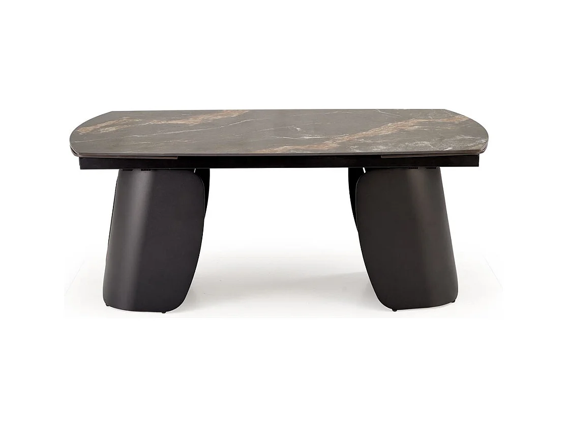 Table à manger Forum/Fritté et métal/Extensible/Noir