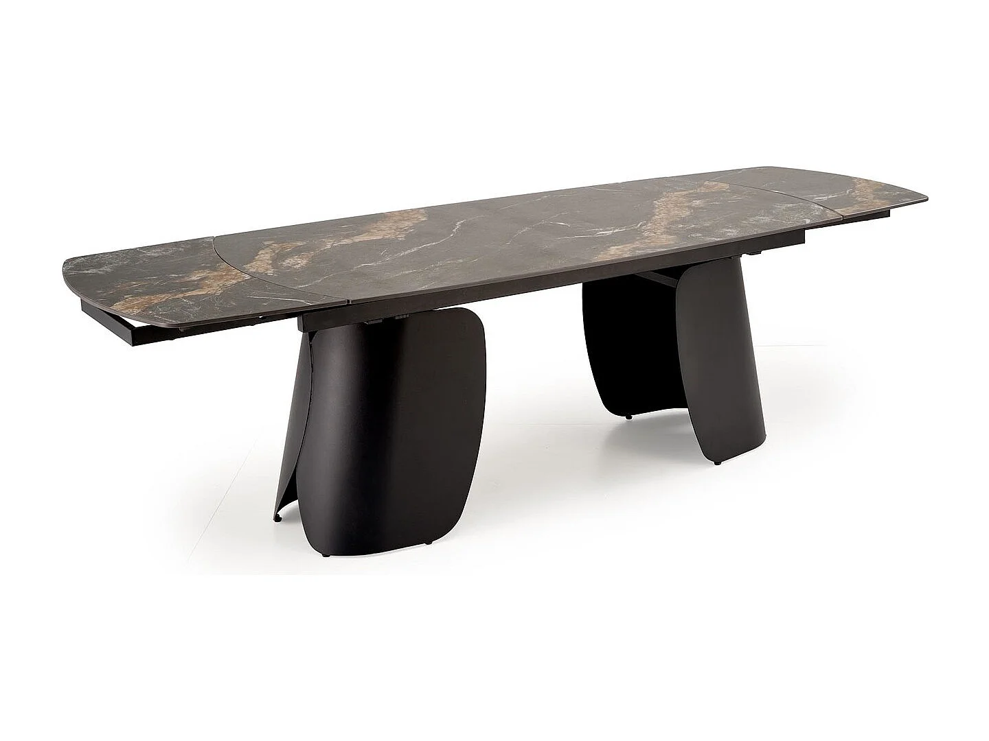 Table à manger Forum/Fritté et métal/Extensible/Noir