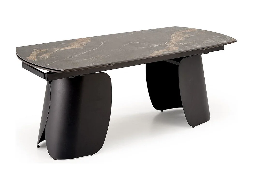 Table à manger Forum/Fritté et métal/Extensible/Noir