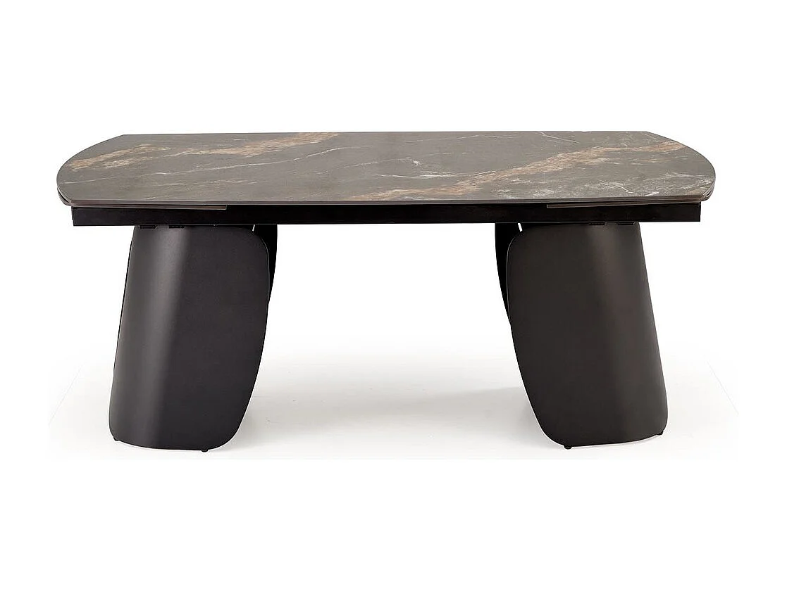 Table à manger Forum/Fritté et métal/Extensible/Noir