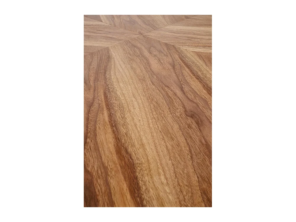 Esstisch Baron/Ausziehbar/MDF+Furnier/Braun&Schwarz