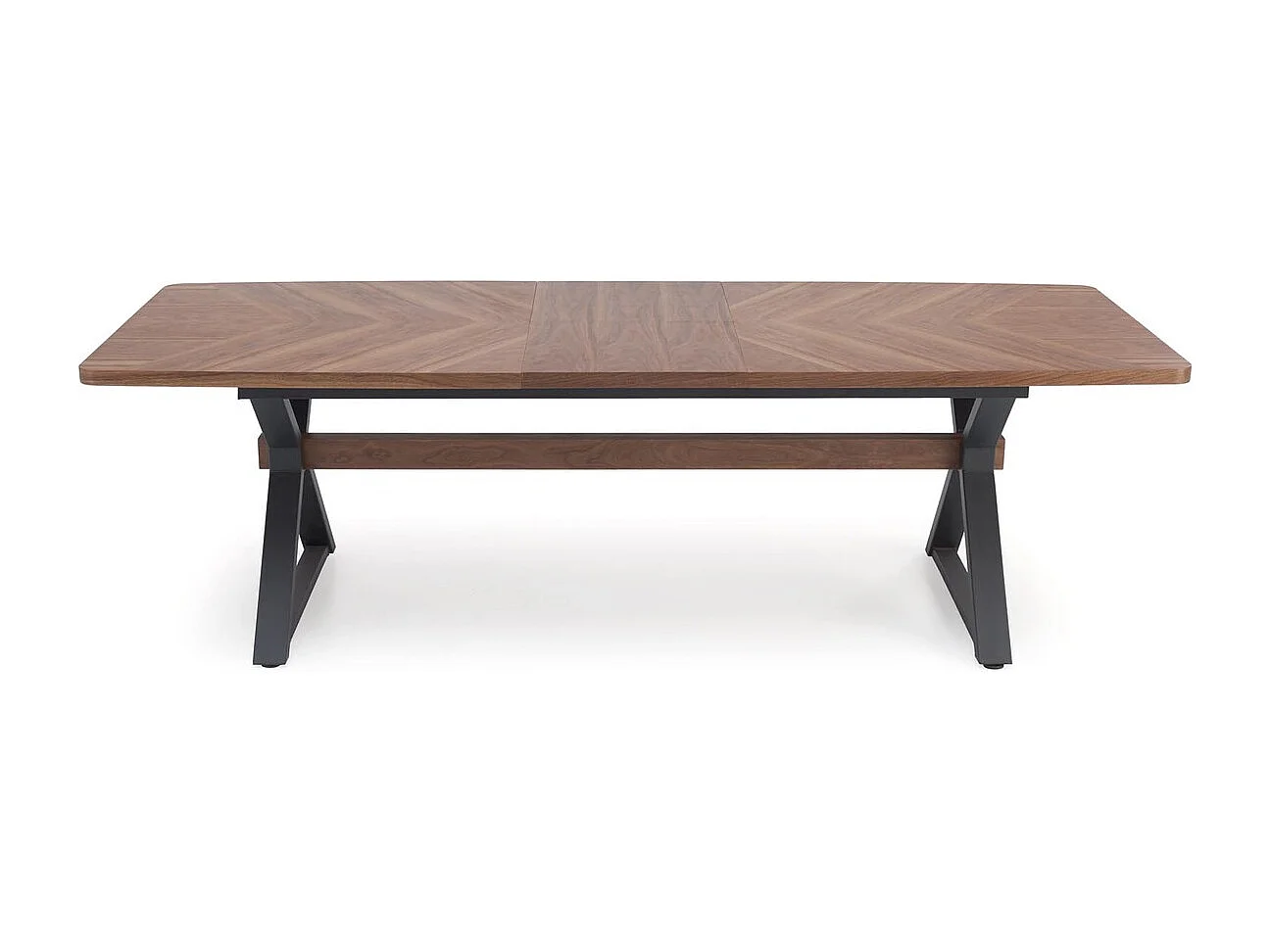 Tavolo da pranzo Baron/Allungabile/MDF+Impiallacciatura/Marrone e Nero
