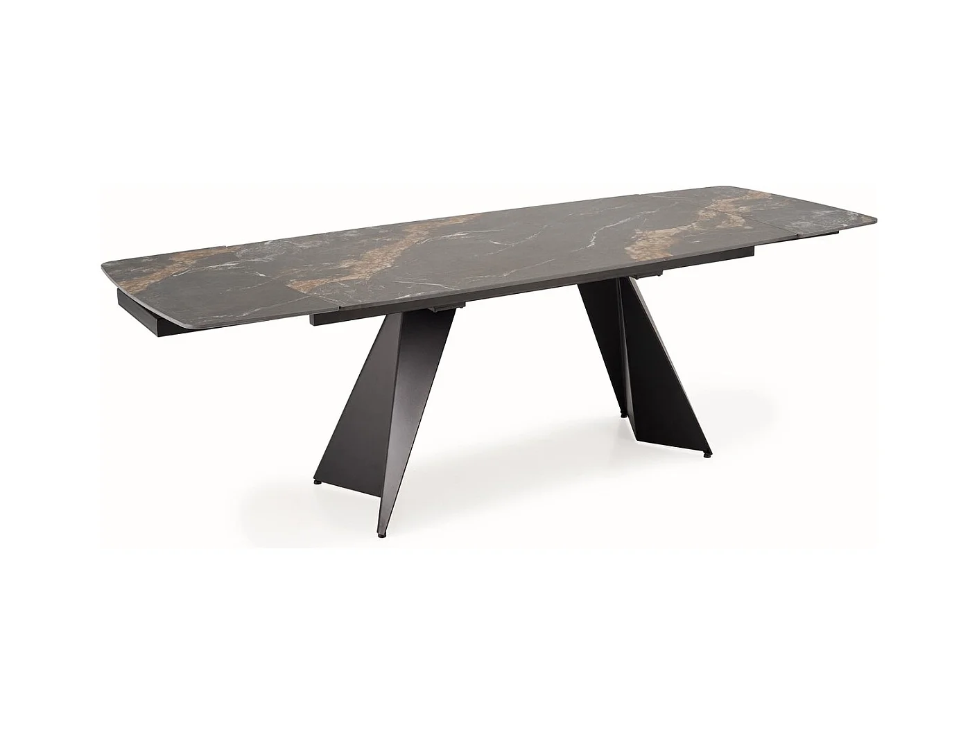 Tavolo da pranzo Armoni/metallo sinterizzato/allungabile/nero